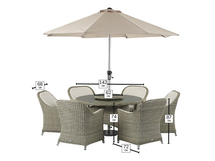 Bramblecrest Monte Carlo 6 Seater Set