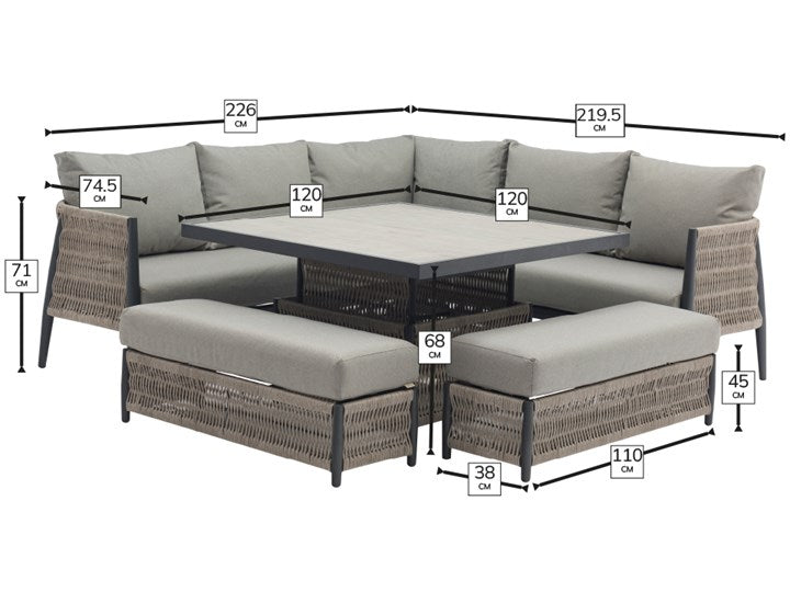 Bramblecrest Mauritius Square Modular Set