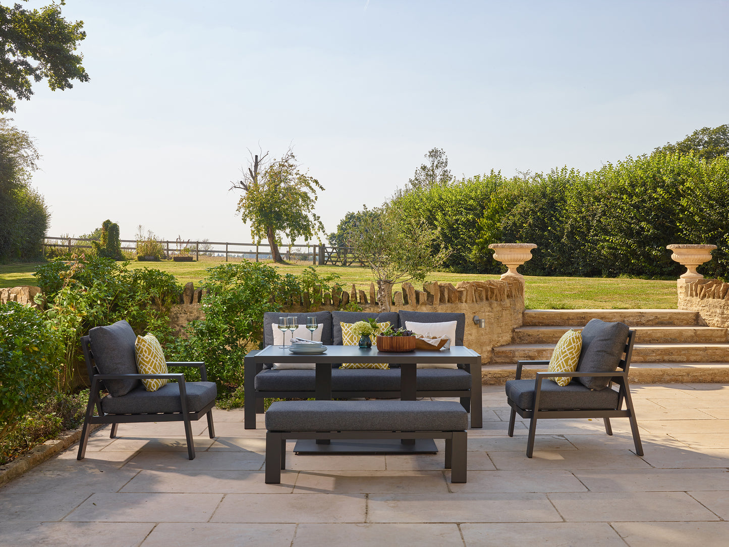 Bramblecrest Amsterdam Adjustable Lounge Dining Set