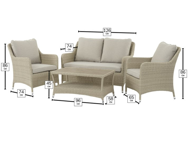 Bramblecrest Tetbury Deluxe 2 Seat Sofa Set