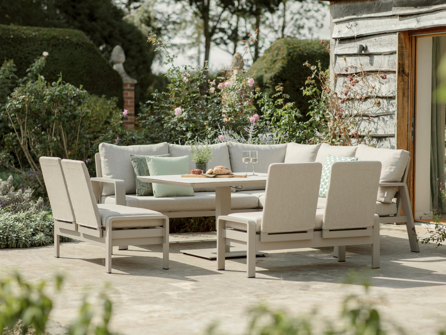 Bramblecrest Prague Square Sofa Set Latte