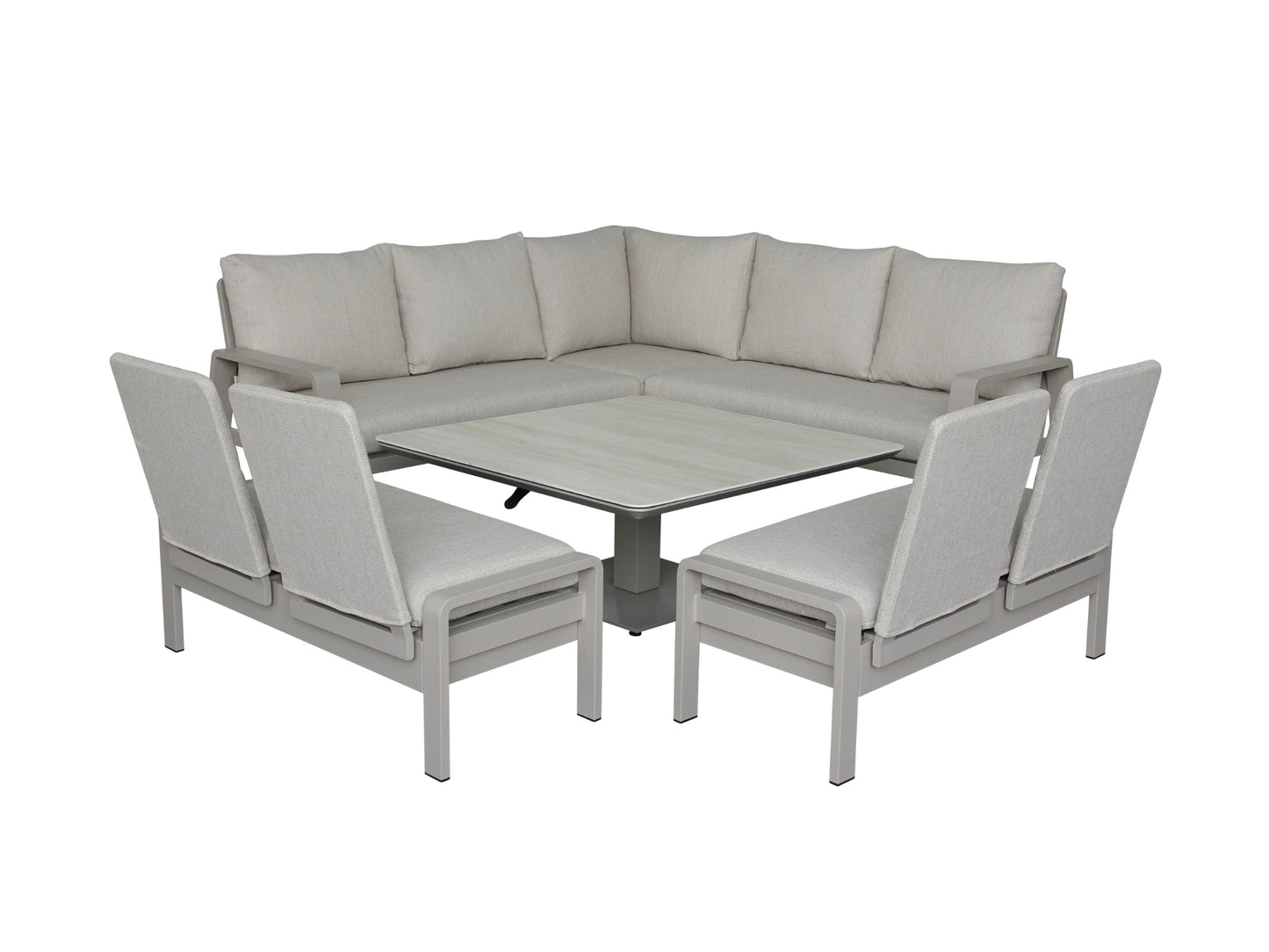 Bramblecrest Prague Square Sofa Set Latte