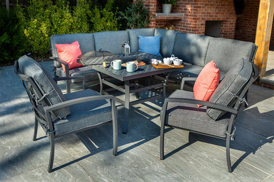 Hartman Rosario Square Casual Dining Firepit Set