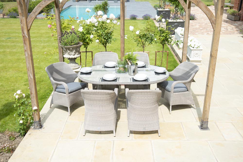 4 Seasons Outdoor Sussex 6 Seat Oval Dining Set